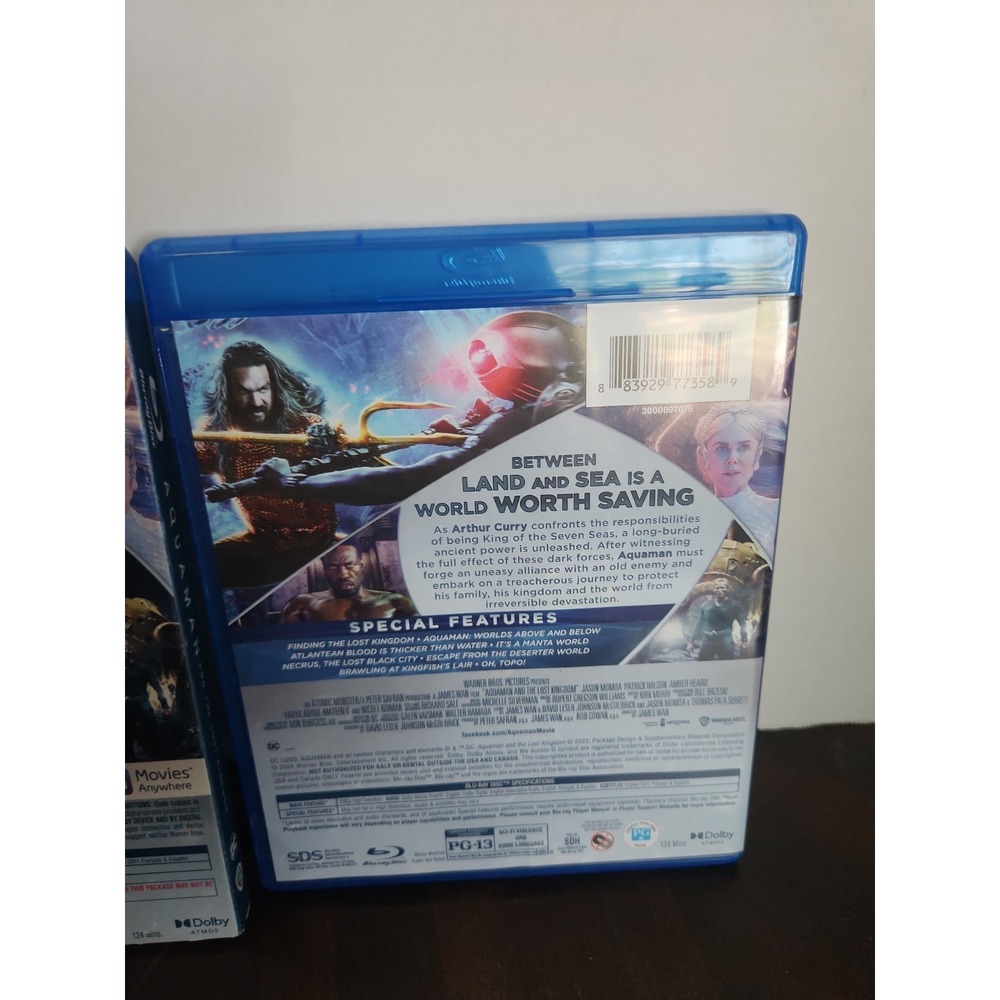 Aquaman and The Lost Kingdom Blu-Ray w/Slipcover Pre-owned - Picture 5 of 6